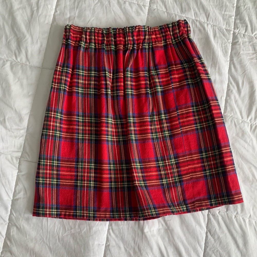 Handmade Tartan Mini Skirt Small